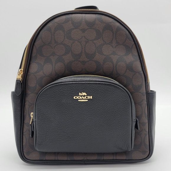 Coach Monogram Court Backpack in Signature Canvas - Picture 1 of 12